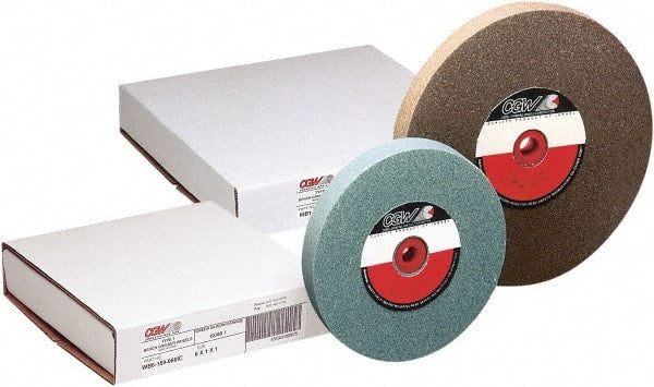 Camel Grinding Wheels - 46 Grit Aluminum Oxide Bench & Pedestal Grinding Wheel - 6" Diam x 1" Hole x 3/4" Thick, 4456 Max RPM, Vitrified Bond - Exact Tooling