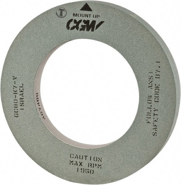 Camel Grinding Wheels - 20" Diam x 8" Hole x 1" Wide Centerless & Cylindrical Grinding Wheel - 80 Grit, Silicon Carbide, Type 1, Vitrified Bond, No Recess - Exact Tooling