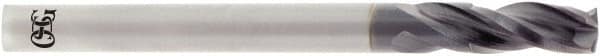 OSG - #40 150° Spiral Flute Solid Carbide Screw Machine Drill Bit - TiAlN Finish, Right Hand Cut, 1/2" Flute Length, 1-1/2" OAL, Straight Shank - Exact Tooling
