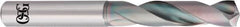 OSG - 11/32" 140° Spiral Flute Solid Carbide Screw Machine Drill Bit - EgiAs Finish, Right Hand Cut, 47mm Flute Length, 89mm OAL, Straight Shank - Exact Tooling