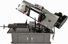 Jet - 10 x 17" Max Capacity, Manual Step Pulley Horizontal Bandsaw - 50, 125, 200 & 275 SFPM Blade Speed, 230 Volts, 60°, 2 hp, 1 Phase - Exact Tooling