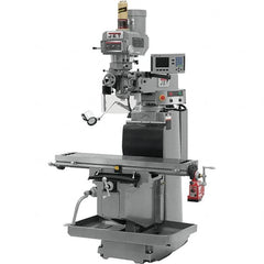 Jet - 54" Long x 12" Wide, 3 Phase Acu-Rite 200S CNC Milling Machine - Variable Speed Pulley Control, R8 Taper, 5 hp - Exact Tooling