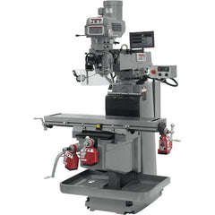 Jet - 54" Long x 12" Wide, 3 Phase Newall DP700 CNC Milling Machine - Variable Speed Pulley Control, NT40 Taper, 5 hp - Exact Tooling