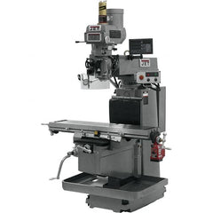 Jet - 54" Long x 12" Wide, 3 Phase Newall DP700 CNC Milling Machine - Variable Speed Pulley Control, NT40 Taper, 5 hp - Exact Tooling