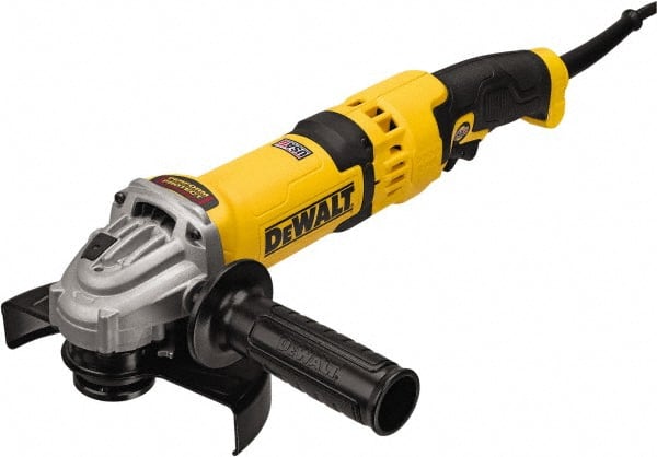 DeWALT - 4-1/2, 5 & 6" Wheel Diam, 9,000 RPM, Corded Angle & Disc Grinder - 5/8-11 Spindle, 120 Volts, 13 Amps - Exact Tooling