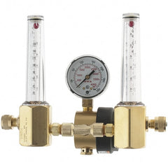 Miller-Smith - 580 CGA Inlet Connection, Female Fitting, 3,000 Max psi, Argon/CO2/Helium Welding Regulator - 5/8-18 RH Internal Thread - Exact Tooling