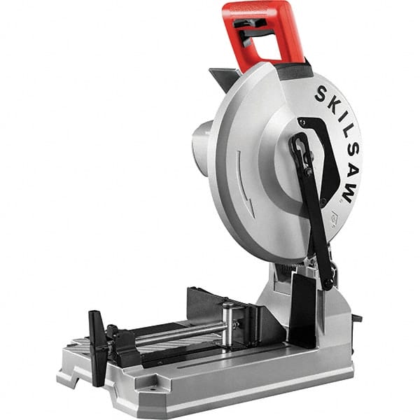 Skilsaw - 12" Blade Diam, 1" Arbor Hole, Straight Chop & Cut-Off Saw - 1 Phase, 1,500 RPM, 120 Volts, 4-1/2" Capacity in Pipe at 90° - Exact Tooling
