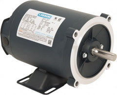 Leeson - 1/2 Max hp, 1,800 Max RPM, Electric AC DC Motor - 230/460 V Input, Three Phase, S56C Frame, C-Face with Base Mount, TENV Enclosure - Exact Tooling