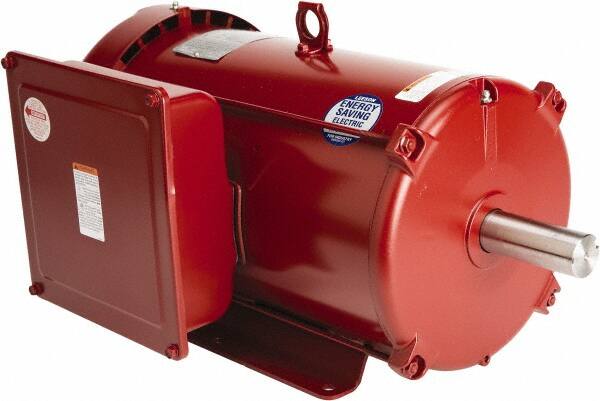 Leeson - 10 Max hp, 1,800 Max RPM, Electric AC DC Motor - 230 V Input, Single Phase, 215T Frame, Rigid Base Mount, TEFC Enclosure - Exact Tooling