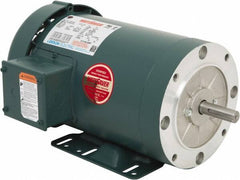 Leeson - 3 Max hp, 3,600 Max RPM, Premium Efficient Electric AC DC Motor - 230/460 V Input, Three Phase, 56HC Frame, C-Face with Base Mount, TEFC Enclosure - Exact Tooling