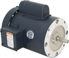 Leeson - 2 Max hp, 3,600 Max RPM, Capacitor Start Electric AC DC Motor - 115/230 V Input, Single Phase, 56C Frame, C-Face Mount, TEFC Enclosure - Exact Tooling