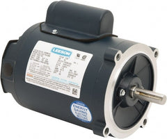 Leeson - 1/4 Max hp, 1,800 Max RPM, Capacitor Start Electric AC DC Motor - 115/230 V Input, Single Phase, S56C Frame, 5/8" Shaft Diam, C-Face Mount, TENV Enclosure - Exact Tooling