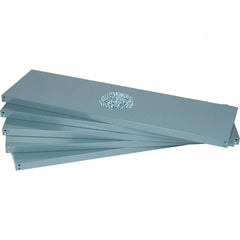 Value Collection - 60" Wide, 1-15/16 High, Open Shelving Accessory/Component - 14 Gauge Steel, Powder Coat Finish, Use with High Capacity Storage Racks - Exact Tooling