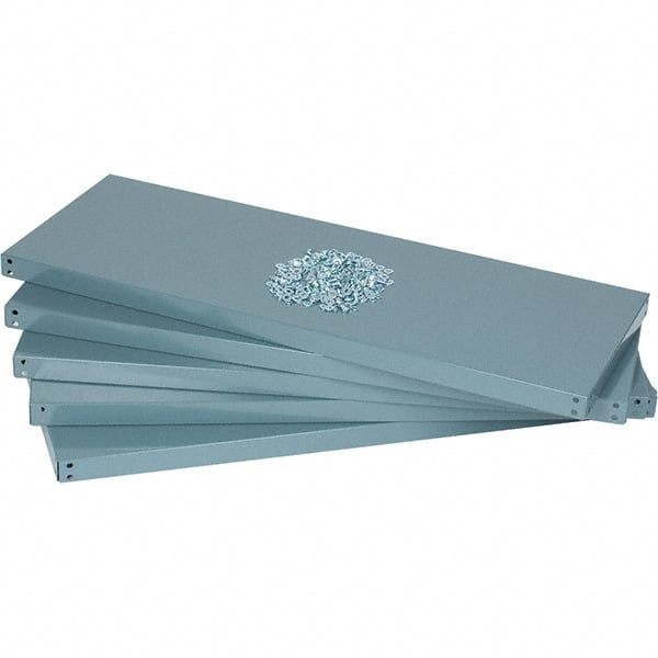 Value Collection - 48" Wide, 1-15/16 High, Open Shelving Accessory/Component - 14 Gauge Steel, Powder Coat Finish, Use with High Capacity Storage Racks - Exact Tooling