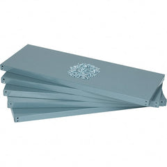 Value Collection - 48" Wide, 1-15/16 High, Open Shelving Accessory/Component - 14 Gauge Steel, Powder Coat Finish, Use with High Capacity Storage Racks - Exact Tooling