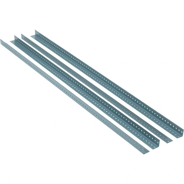 Value Collection - 1.92" Wide, 72 High, Open Shelving Accessory/Component - 13 Gauge Steel, Powder Coat Finish, Use with High Capacity Storage Racks - Exact Tooling