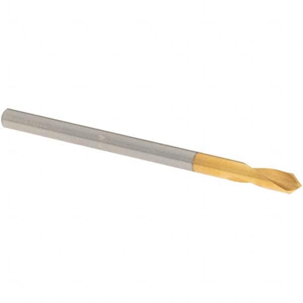 OSG - 3mm Body Diam, 90°, 48mm OAL, High Speed Steel Spotting Drill - Exact Tooling