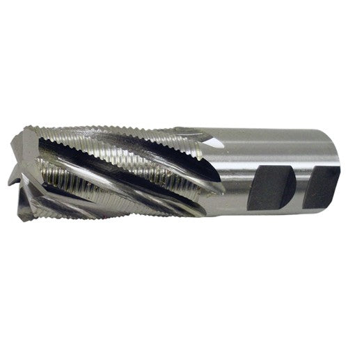 ‎1/2″ × 1/2″ × 1/2″ × 2-1/2″ RHS / RHC HSS-CO 8% (M42) 4-Flute Center-Cutting Fine Profile Roughing End Mill - TiCN