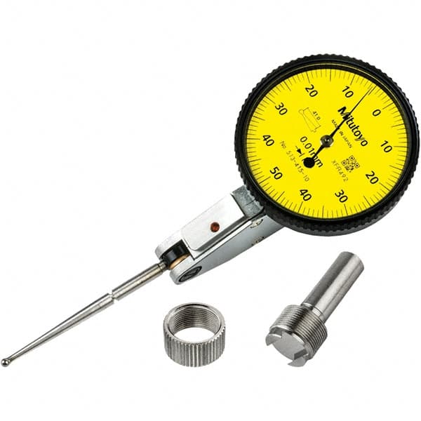 Mitutoyo - to 1mm 0.0100mm Graduation, Horizontal Dial Test Indicator - Exact Tooling