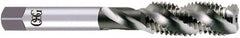OSG - 7/16-14 UNC, 4 Flute, 50° Helix, Bottoming Chamfer, Bright Finish, High Speed Steel Spiral Flute STI Tap - Right Hand Flute, 3-19/32" OAL, 0.429" Shank Diam, 1-21/32" Thread Length, 2B Class of Fit, Series S108 - Exact Tooling