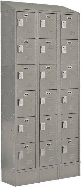 LockUp - 18 Door, 6 Tier, Electronic Access Lockers - Exact Tooling