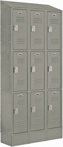 LockUp - 9 Door, 3 Tier, Electronic Access Lockers - Exact Tooling