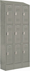 LockUp - 9 Door, 3 Tier, Electronic Access Lockers - Exact Tooling