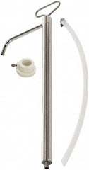 lumax - Water-Based Lubrication 0.06 Gal/Turn Flow Stainless Steel Lever Hand Pump - For 5 Gal Container - Exact Tooling