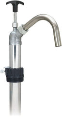 lumax - Water-Based Lubrication 0.17 Gal/Turn Flow Stainless Steel Lever Hand Pump - For 15 to 55 Gal Container - Exact Tooling