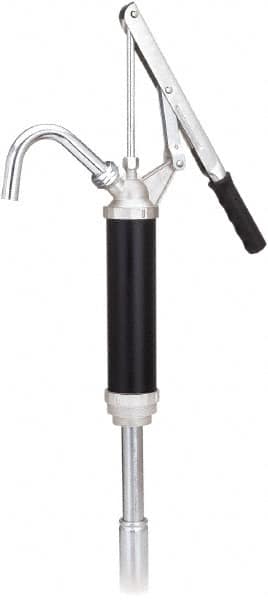 lumax - Oil Lubrication 0.10 Gal/Turn Flow Aluminum & Steel Lever Hand Pump - For 15 to 55 Gal Container - Exact Tooling