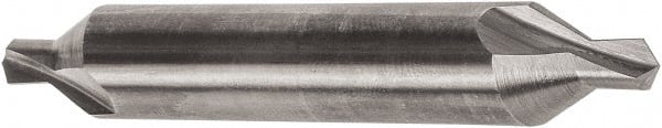 Precision Twist Drill - #1 Plain Cut 60° Incl Angle Solid Carbide Combo Drill & Countersink - Exact Tooling