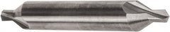 Precision Twist Drill - #0 Plain Cut 60° Incl Angle Solid Carbide Combo Drill & Countersink - Exact Tooling