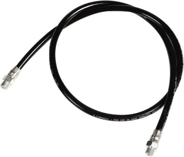 lumax - 36" Long, 4,500 psi Operating Pressure, Thermoplastic Grease Gun Hose - NPT, 12,000 psi Burst Pressure - Exact Tooling