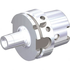 Kennametal - HSK63A Outside Taper, DL25 Inside Modular Connection, HSK to DL Taper Adapter - 61mm Projection, 24mm Nose Diam, 93.13mm OAL, Through Coolant - Exact Tooling