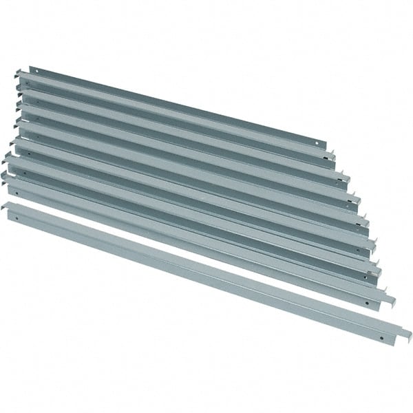 Value Collection - 36" Wide, 18 High, Open Shelving Accessory/Component - 16 Gauge Steel, Powder Coat Finish, Use with Boltless Storage Rack - Exact Tooling