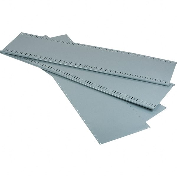 Value Collection - 1" Wide, 72 High, Open Shelving Accessory/Component - 21 Gauge Steel, Powder Coat Finish, Use with Bins/Totes - Exact Tooling