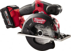 Milwaukee Tool - 18 Volt, 5-7/8" Blade, Cordless Circular Saw - 3,900 RPM, 2 Lithium-Ion Batteries Included - Exact Tooling