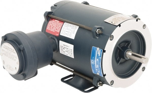 Leeson - 1/3 hp 1,800 Max RPM Explosion Proof Motor - 56C NEMA Frame, 230/460 Volts, 76% Efficiency at Full Load - Exact Tooling