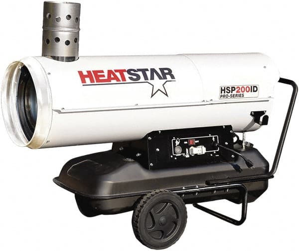 Heatstar - 180,000 BTU Rating, Kerosene/Diesel Indirect Fired Forced Air Heater - 4,625 Sq Ft Max Heating Area, 17 Gal Capacity, Fuel with Diesel, Kerosene, JP-8 & Jet8 - Exact Tooling