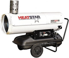 Heatstar - 180,000 BTU Rating, Kerosene/Diesel Indirect Fired Forced Air Heater - 4,625 Sq Ft Max Heating Area, 17 Gal Capacity, Fuel with Diesel, Kerosene, JP-8 & Jet8 - Exact Tooling