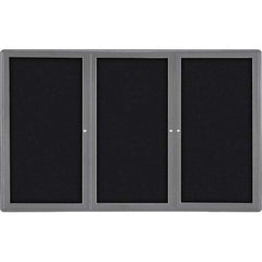 Ghent - Cork Bulletin Boards Style: Enclosed Fabric Bulletin Board Color: Black - Exact Tooling