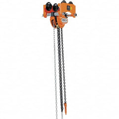 Vestil - 1 Ton Capacity Low Headroom Geared Trolley - 2-1/2" to 8" Flange Width - Exact Tooling
