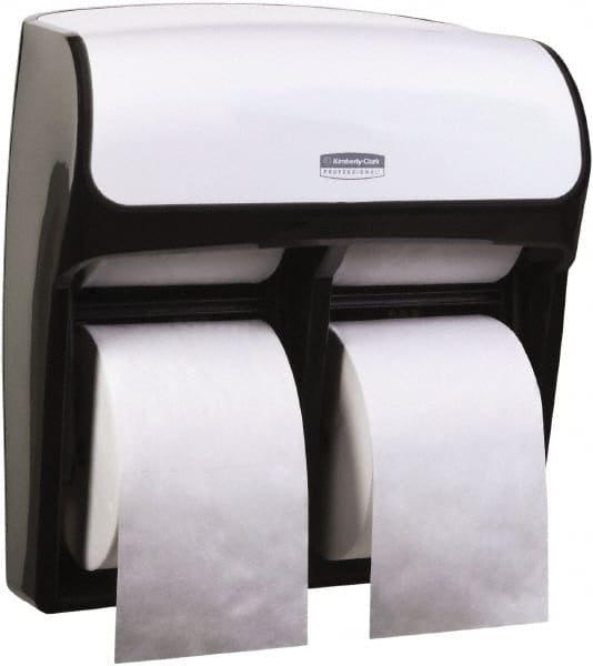 Kimberly-Clark Professional - Standard Four Roll Plastic Toilet Tissue Dispenser - 12-5/16" Wide x 13-9/16" High x 6-7/8" Deep, White - Exact Tooling