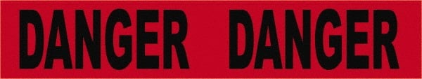 NMC - 200' Long x 3" Wide Roll, Vinyl, Black & Red Barricade Tape - Message: Danger - Exact Tooling