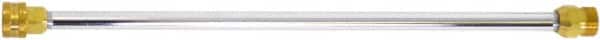Simpson - 3,600 Max psi Fixed Pressure Washer Lance - 16" Long, Metal, Metric, Female & Male - Exact Tooling