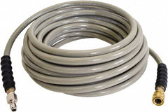 Simpson - 4,500 Max psi Fixed Pressure Washer Hose - 50' Long, Polyurethane, NPT, Female & Male - Exact Tooling