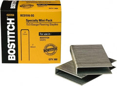 Stanley Bostitch - 2" Long x 1/2" Wide, 16 Gauge Crowned Construction Staple - Grade S4 Steel, Chisel Point - Exact Tooling