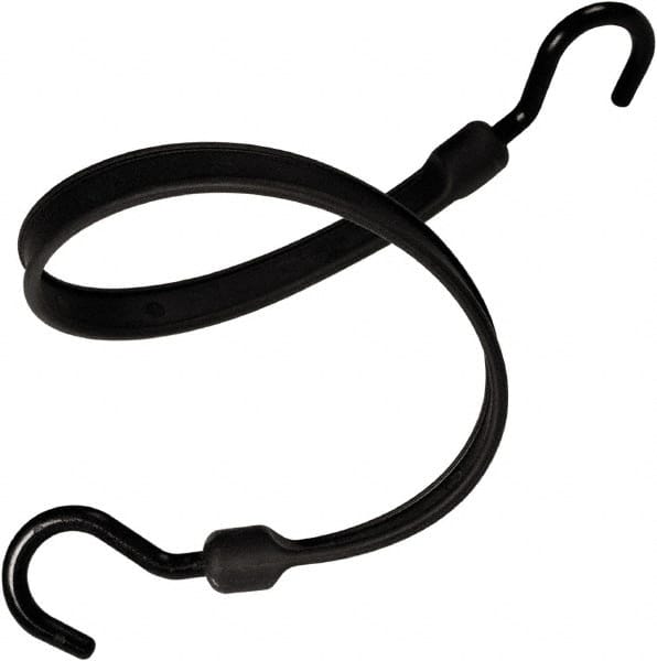 The Better Bungee - Heavy Duty Bungee Strap with Overmolded Nylon Hook End - 36" OAL, Black - Exact Tooling