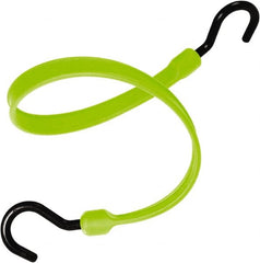 The Better Bungee - Heavy Duty Bungee Strap with Overmolded Nylon Hook End - 36" OAL, Safety Green - Exact Tooling