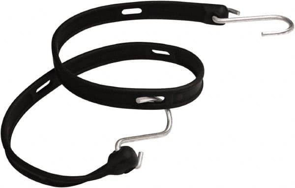 The Better Bungee - Heavy Duty Bungee Strap with Triangulated Galvanized S Hook - 36" OAL, Black - Exact Tooling